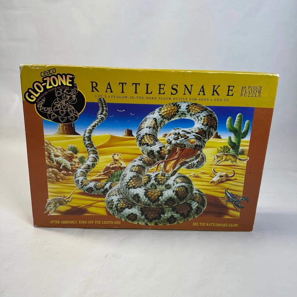 Glo Zone Rattlesnake 48 Piece Glow in the Dark Floor‎ Puzzle Ages 4 Plus